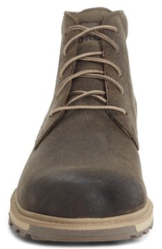 Combining a chukka silhouette with rugged performance and durability, this waterproof boot is an easy choice for your everyday adventures. Lace-up style Removable EVA insole with arch support Waterproof; seam-sealed Leather upper/synthetic lining/rubber sole Imported Men's Shoes Casual Waterproof Boots For Outdoor Activities With Plain Toe, Casual Plain Toe Waterproof Boots For Outdoor Activities, Casual Work Boots For Outdoor Activities With Plain Toe, Casual Waterproof Boots For Outdoor Activities, Casual Plain Toe Work Boots For Outdoor Activities, Durable Plain Toe Casual Boots, Durable Leather Casual Boots, Casual Durable Plain Toe Boots, Casual Durable Leather Boots