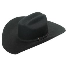 Black Flat Brim Felt Hat For Rodeo, Western Black Felt Hat With Flat Crown, Adjustable Black Western Felt Hat, Western Black Felt Hat For Western-themed Events, Cowboy Hat Black Felt, Santa Fe Style