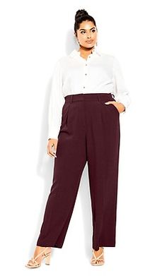 Plus Size Piper Check Black Pant Red Wide Leg Trousers, Plus Size Workwear, Leggings Sale, Plus Size Kleidung, Plus Size Pants, Mini Dresses Summer, Fashion Fits, Green Skirt, High Waisted Trousers