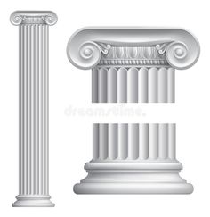 an image of a white greek column