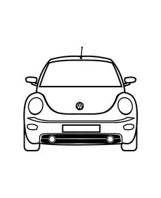 a black and white drawing of a car