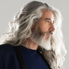 Vikings Hair, Silver Hair Men, Older Mens Hairstyles, Grey Beards, Viking Beard, Viking Hair, Silver Foxes, Silver Grey Hair