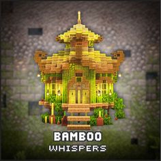 an image of a house made out of lego bricks with the words bamboo whispers on it