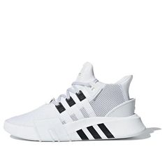 Adidas EQT Bask ADV 'Cloud White' BD7772 (SNKR/Casual/Unisex/Mid Top) Black Clouds, Adidas Eqt, White Cloud, Mid Top, Cloud White, Adidas, My Style, Sneakers, White