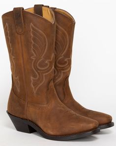 Shyanne Women’s 11” Brown Western Boots - Square Toe, Brown Western Brown Snip Toe Heeled Boots, Brown Snip Toe Mid-calf Boots For Ranch, Brown Snip Toe Heeled Boots For Rodeo, Brown Snip Toe Mid-calf Boots, Brown Boots With Goodyear Welt For Rodeo, Western-style Brown Mid-calf Boots For Western-themed Events, Brown Western-style Mid-calf Boots For Western-themed Events, Fitted Brown Western Mid-calf Boots, Western Brown Mid-calf Boots With Square Toe