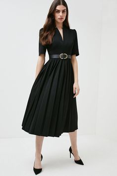 Karen Millen Dress, Pear Body Shape, Belted Midi Dress, Tailored Dress, Buckle Belt, Karen Millen, Queen Anne, Reason Why