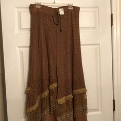 Brown Lace Skirt, Sz. Xl, New With Tags Women Skirts Midi, Lace Skirt, Midi Skirt, Womens Skirt, Skirt, Tags, Lace, Women Shopping, Color