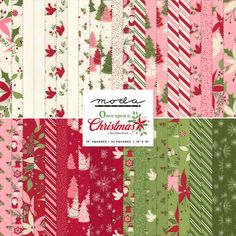 christmas paper pack with red, green and white designs