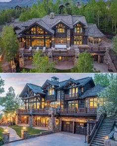 this is an image of a large home in the mountains