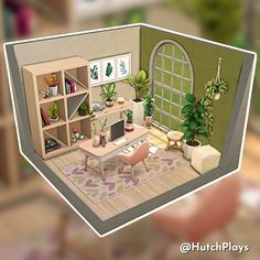 Sims Aesthetic House, Sims 4 Living Room Ideas No Cc Base Game, Sims 4 Aesthetic Room, Sims 4 Room Ideas Living Room, Sims 4 Home Office, Sims 4 Study Room, Sims 4 Playroom, Sims 4 House Layout, Sims 4 Office