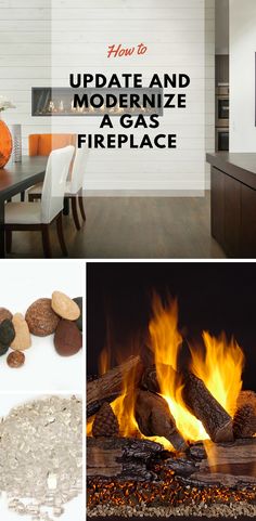 fire place and fireplace with the words how to update and modernize a gas fireplace