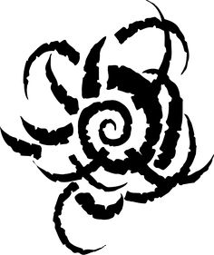 a black and white drawing of a flower