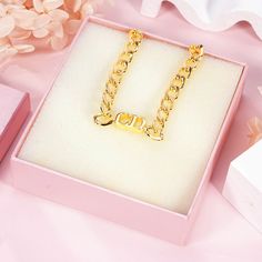 Material: Copper. Color: Gold. Process: Gold plated.  Chain Length: 14",16",18",20",22".  Recipient: Women, Mom, Wife, Girl Friend, Children.  Product Type: Personalized Jewelry.  Gift Type: Necklace.  Occasions: Valentine's Day, Mother's Day, Christmas, Birthday, etc.  Necklace Type: Necklace.  Brand: Silviax Jewelry. Item: 2023NE0035 Elegant Personalized Cuban Link Chain Necklace, Trendy Gold Name Necklace For Personalized Gift, Trendy Personalized Gold Chain Necklace, Personalized Gold Cuban Link Name Necklace, Personalized Cuban Link Gold Name Necklace, Trendy Personalized Gold Name Necklace, Gift Jewelry With Initial Pendant And Curb Chain, Initial Pendant Jewelry With Curb Chain For Gift, Trendy Gold Necklaces For Personalized Gift