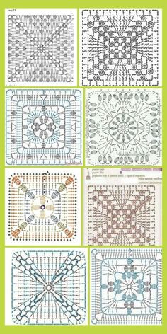 four pictures of different patterns on the same page