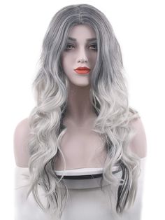 PRICES MAY VARY. Material:100% Import Heat Resistant synthetic fibers,Fashionable and stylish long curly wigs looks natural, real and soft touch Wig Cap :nice women wigs with rose cap,it is very breathable, adjust the hooks inside the cap to the correct size to fit your head,easy to wear it Specification: Hair Length: 24"approx ; Color:grey; package include 1 wig + 1 free wig cap Advantage:very popular silver grey color and wig style matches all skins and appearance,try a new color hair style wi Gray Hair Wigs, Grey Hair Wig, Hair Color Guide, Good Quality Wigs, Long Curly Wig, Grey Wig, Halloween Wigs, Quality Wigs, Beautiful Wigs