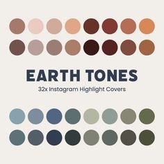 the earth tones are shown in different colors