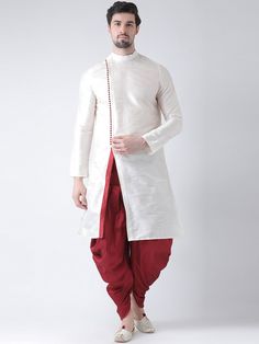 Item details Handmade Materials Imported Designer Banarasi Raw Silk Style : Ethnic Mens wear Dress Fabric -Imported,Style - Achkan Style kurta pajama Fabric - Banarasi Art Silk/ Raw silk Fabric Style - Dhoti Style Additional Information 1 : Mojris, Stoles, Turban And Other Accessories Are Not Sold Along With The Dress. Additional Information 2 : As This Sherwani/Waistcoat/Kurta Are Made As Per Orders So It Is Strictly Not Acceptable Once Get Delivered .So Kindly Choose Body Fit Size . Also We Ke Traditional Drape Kurta With Cutdana For Diwali, Fitted Bandhgala For Puja During Eid, Fitted Sherwani For Puja During Diwali, Art Silk Kurta With Cutdana In Traditional Drape, Semi-stitched Chanderi Sherwani With Cutdana, Navratri Traditional Drape Kurta With Pallu, Traditional Drape Art Silk Kurta With Cutdana, Semi-stitched Chanderi Sherwani For Diwali, Semi-stitched Chanderi Sherwani For Navratri