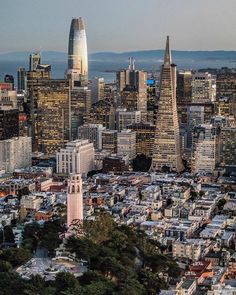 an aerial view of the san francisco skyline