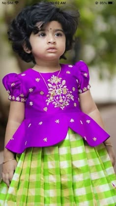 Pattu Pavadai Kids Blouse Designs Maggam Work, Kids Pattu Langa Blouse Designs, Kids Pattu Pavadai Designs Latest, Pattu Langa Blouse Designs, Kids Pattupavada, Kids Pattu Langa Designs, Fancy Dress Costumes Kids