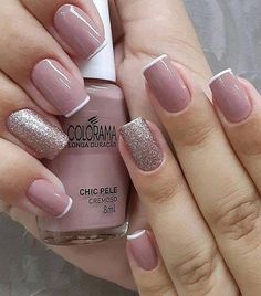 May Nails, Hello Nails, Silver Nail, Glitter Gel Nails, Work Nails, Pretty Nail Art Designs, Nail Art Designs Videos, Short Acrylic Nails Designs, Chic Nails