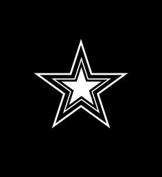 a white star on a black background