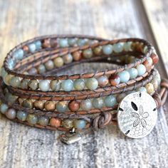 Wrap Bracelet Jasper Wrap Bracelet Beaded Wrap by bluefishBohemian Artisan Hand Wrapped Wrap Bracelet With Round Beads, Adjustable Wrap Bracelet With Round Natural Stones, Earthy Style Wrap Bracelet With Round Beads For Gift, Artisan Wrap Bracelet With Natural Stones, Brown Hand-strung Wrap Bracelet With Round Beads, Earthy Hand-strung Wrap Bracelet With Round Beads, Brown Hand-strung Wrap Bracelet, Brown Gemstone Beads Wrap Bracelet Gift, Beaded Leather Wraps