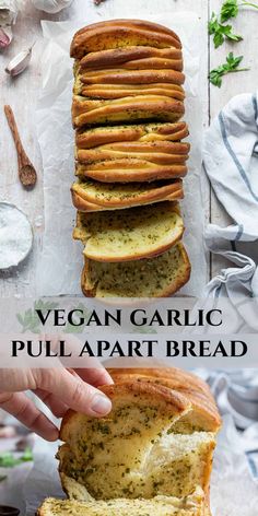 this vegan garlic pull apart bread is so easy to make