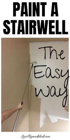 the easy way to paint a starvell wall with black and white lettering on it