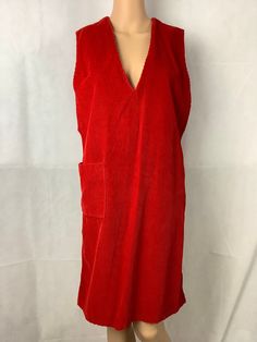 "Christmas red corduroy dress is a perfect layering piece! Dress it up with a blouse underneath or casual with a turtleneck No tags Metal zipper down the back Measurements are approximate and taken laying flat, double where appropriate 18.5\" chest armpit to armpit (36\" -37\" doubled) 18\" waist (36\" doubled) 18\" hips. (36\" doubled) Excellent vintage condition" V Neck Corduroy Dress, Red Courderoy Dress, Sleeveless Corduroy Summer Dress, Vintage Corduroy Dress For Spring, Red Corduroy Dress, Vintage Corduroy Button-up Top, Vintage High Waisted Shorts, Poet Shirt, Vintage Corduroy