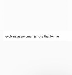 a woman holding a cell phone in front of a white background with the words, i'm loving as a woman & i love that for me