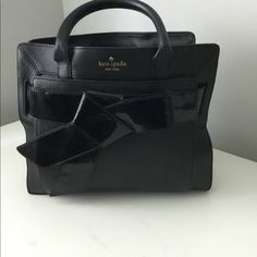 Kate Spade Handbag. Black Leather, New Without Tags Condition,No Scratches,No Stains.Everything As Pictured,The Front Pocket Opens Up With A Snap Closure.Inside Has Two Zippers Sections.Four Feet For Protection Kate Spade Designer Top Handle Shoulder Bag, Designer Kate Spade Top Handle Shoulder Bag, Kate Spade Formal Rectangular Satchel, Formal Rectangular Kate Spade Satchel, Kate Spade Rectangular Satchel With Top Carry Handle, Kate Spade Designer Top Handle Bag, Kate Spade Formal Tote Satchel, Kate Spade Satchel With Removable Pouch For Evening, Kate Spade Designer Shoulder Bag With Detachable Handle