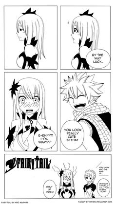 an anime comic strip with the words fairy tail