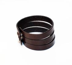 Brown Leather Cuff Bracelet With Strap, Brown Leather Strap Cuff Bracelet, Brown Leather Bracelet, Wrist Cuffs, Leather Cuffs Bracelet, Leather Cuffs, Leather Accessories, Cuff Bracelet, Bracelets For Men