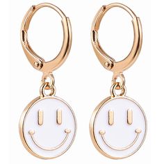 PRICES MAY VARY. Smiley face earrings Y2k stylistic preppy stuff Make of durable alloy with oil dripping, length approx. 0.82 - 1.22 inches, width approx. 0.21 - 0.52 inches Fashion exquisite preppy gift, suitable for daily wearing, which can win more compliments. Beautiful, fashionable and retro. These cute earrings aesthetic jewelry can be a sweet gift for your family and friends on anniversary, birthday, ceremony, christmas, mother' s day, valentines' day, thanksgiving day etc To ensure the l Preppy Gold Jewelry, Heart Lightning, Preppy Earrings, Collage Items, Smiley Face Earrings, Birthday Ceremony, Earrings Y2k, Preppy Accessories, Y2k Earrings