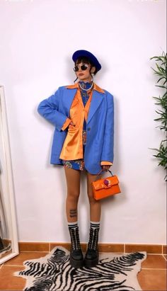 Streetwear Fashion Women Colorful, Color Pop Outfit Ideas, New York City Fashion Street Style, Fashion Inspo Outfits Colorful, Cool Brunch Outfit, Pop Art Outfit Ideas, Camp Fashion Style, Drag Show Outfit What To Wear, Creative Looks Outfit