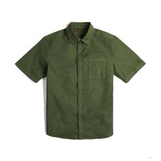 Dirt Desert Shirt - Short Sleeve - Men's – Topo Designs Pre-washed Cotton Short Sleeve Tops, Unstructured Solid Cotton Shirt, Khaki Cotton Short Sleeve Shirt, Cotton Short Sleeve Pre-washed Tops, Washed Cotton Relaxed Fit Top, Solid Cotton Camp Shirt With Relaxed Fit, Casual Pre-washed Cotton Shirt, Relaxed Fit Solid Color Short Sleeve Cotton Shirt, Solid Color Relaxed Fit Short Sleeve Cotton Shirt