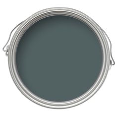 a gray paint can with the lid open