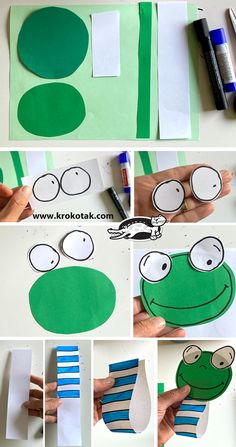 paper cut out to look like a frog