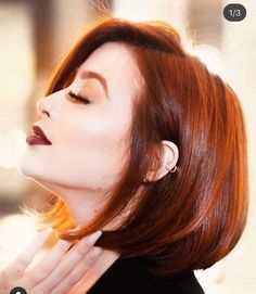 Short Red Hair, Bob Hairstyles For Thick, Ginger Hair Color, Hair Color Auburn, Copper Hair Color, Haircuts For Medium Hair, Hair Color And Cut, Red Hair Color, Hair Inspiration Color