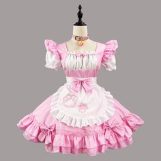 Option: Dress+Apron+Headwear+Bows+Choker, Dress+Apron+Headwear+Bows+Choker+Petticoat Color: Black, Pink Pink, Light Pink Size: S, M, L, XL, 2XL, 3XL, 4XL, 5XL Unit: CM Bust Length Waist Suggest Weight Suggest Height S 80 77 69 40kg 155cm M 85 78 72 45kg 160cm L 87 80 77 55kg 165cm XL 97 82 87 60kg 170cm 2XL 103 85 93 65kg 175cm 3XL 107 86 98 70kg 180cm 4XL 111 88 104 75kg 185cm 5XL 116 89 113 80kg 190cm * 1cm ≈ 0.3937 inchNote: There may be 2-3cm error due to manual measurement. If you need size Pink Maid Outfit, Maid Outfit Anime, Cosplay Maid, Bow Choker, Dress Apron, Choker Dress, Stage Costume