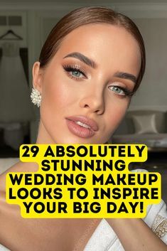 Natural Makeup For Bride, Red Lips Wedding, Soft Glam Eye Makeup, Makeup Looks For Brides, Bride Eye Makeup, Wedding Makeup For Blue Eyes, Gorgeous Wedding Makeup