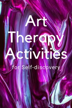 the cover of art theory activities for selfdiscovery, with purple and white swirls