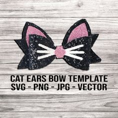 cat ears bow template svg