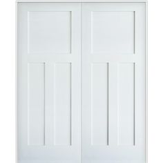 the white doors are closed and ready to be used in any room, or for storage