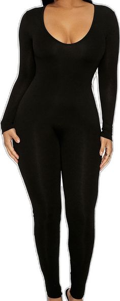 Naked Wardrobe, Bodysuit Fashion, Catsuit, Large Black, Jumpsuit, Sleek, Nordstrom, Long Sleeves, Wardrobe