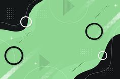 an abstract black and green background with some circles in the middle on top of it