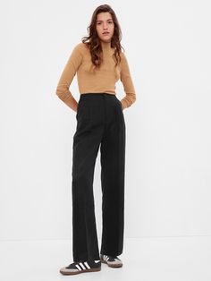 SoftSuit Trousers in TENCEL Lyocell | Gap Soft Pants, Suit Trousers, Pleated Trousers, Gap Pants, Black Trousers, Pleated Pants, Trouser Suits, Trouser Pants, Wide Leg Trousers