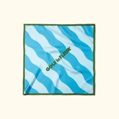 Wavy Stripe Silk Scarf Blue – GOLF le FLEUR* Cable Knit Socks, Camo Sweater, Sheer Scarf, Pearl Pin, Cameron Diaz, Fame Dr, Flower Logo, Stripe Silk, Tyler The Creator