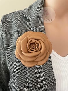 🌸 When you love to feel something lovely and new every day, or when you want to refresh the look of an old suit, or need to dress specially for events, a flower brooch is the perfect accessory! 🌸 A flower brooch adds a special and interesting touch to your outfit. Spread joy every day with our handmade camellia flower brooch! 🌸 The camellia brooch is a symbol of grace, beauty, sophistication making it suitable for everyday wear as well as special events. It suits both men and women, enhancing Formal Flower Brooch For Spring, Formal Spring Flower Brooches, Formal Spring Flower Brooch, Elegant Flower Brooch For Spring, Elegant Rose-colored Brooches, Elegant Rose Brooches, Rose Colored Formal Brooches, Formal Flower Lapel Pin, Elegant Rose Brooches With Handmade Flowers