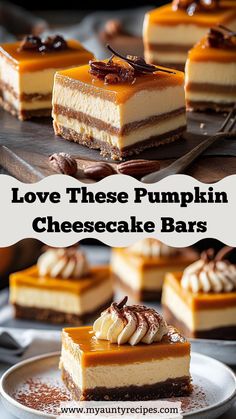 love these pumpkin cheesecake bars